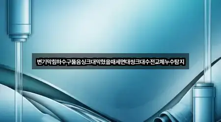 변기막힘하수구뚫음싱크대막혔을때세면대씽크대수전교체누수탐지