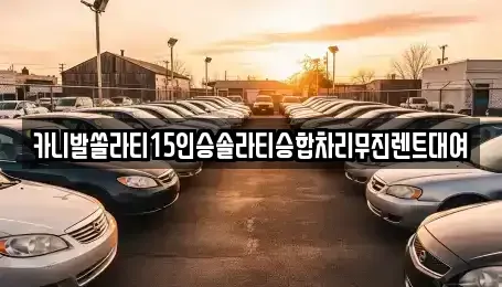 경기 동두천시 걸산동 렌트카 전문 카니발쏠라티15인승솔라티승합차리무진렌트대여