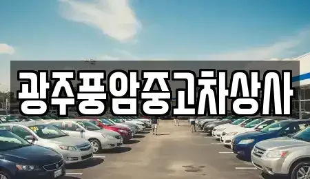 광주 북구 덕의동 중고차 전문 광주풍암중고차상사